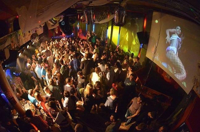 Disco club in Brno full of local and foreign people